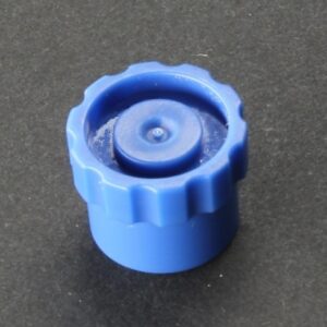 Tip cap for AccuDose syringe barrels, compatible with 3cc, 5cc, 10cc, 30cc, and 55cc sizes