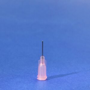 20G precision stainless steel dispensing tip for industrial fluids