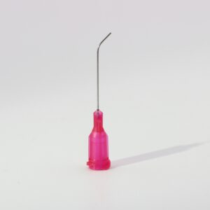 45° 25G precision stainless steel dispensing tip for industrial fluids